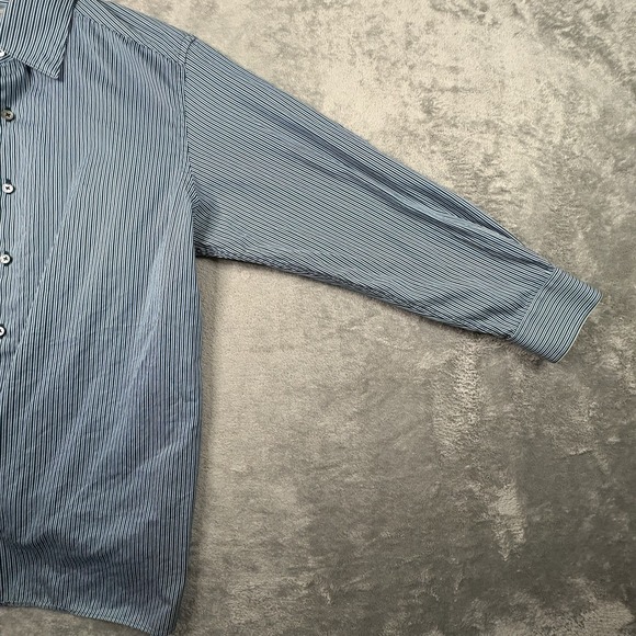 Ermenegildo Zegna Men's 2XL Blue/Green Striped LS Made in Italy SEE DESCRIPTION - Picture 10 of 16